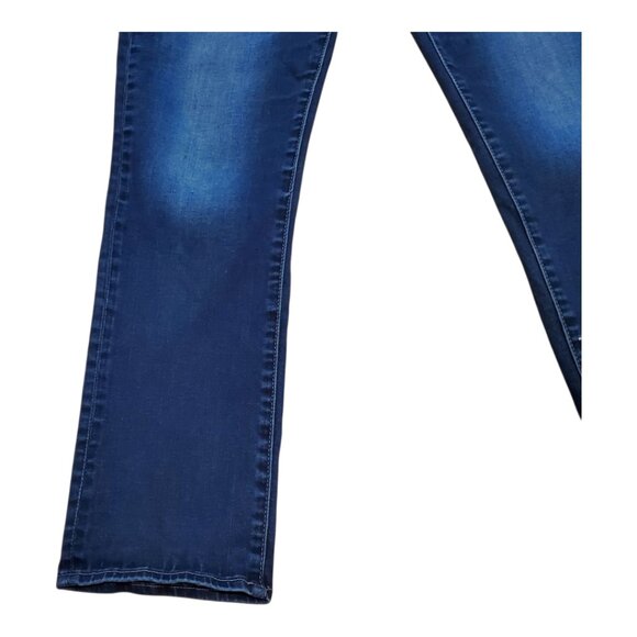 DRIFTWOOD SZ 31 Audrey Sundance Blue Denim Straight-leg Distressed Jeans - Picture 5 of 9